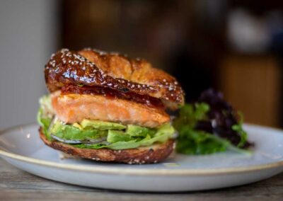 Salmon-on a Pretzel-Croissant
