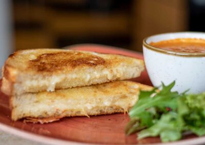 Grilled cheese and soup
