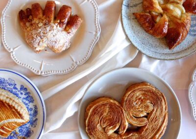breakfast pasties on plates